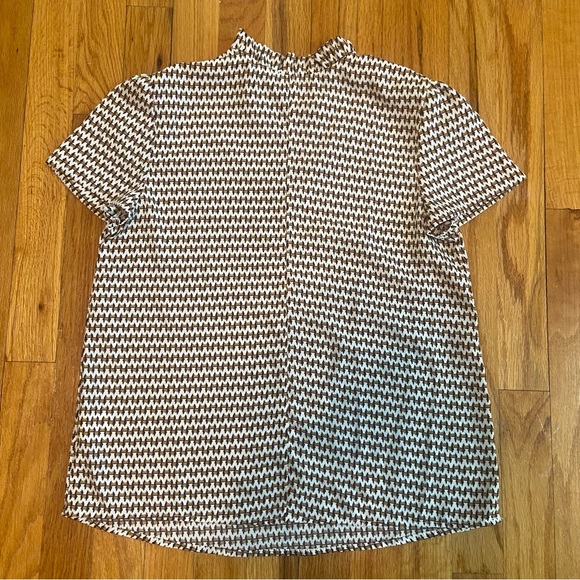 SHEIN Allover Print Notch Neck Blouse - Picture 4 of 5